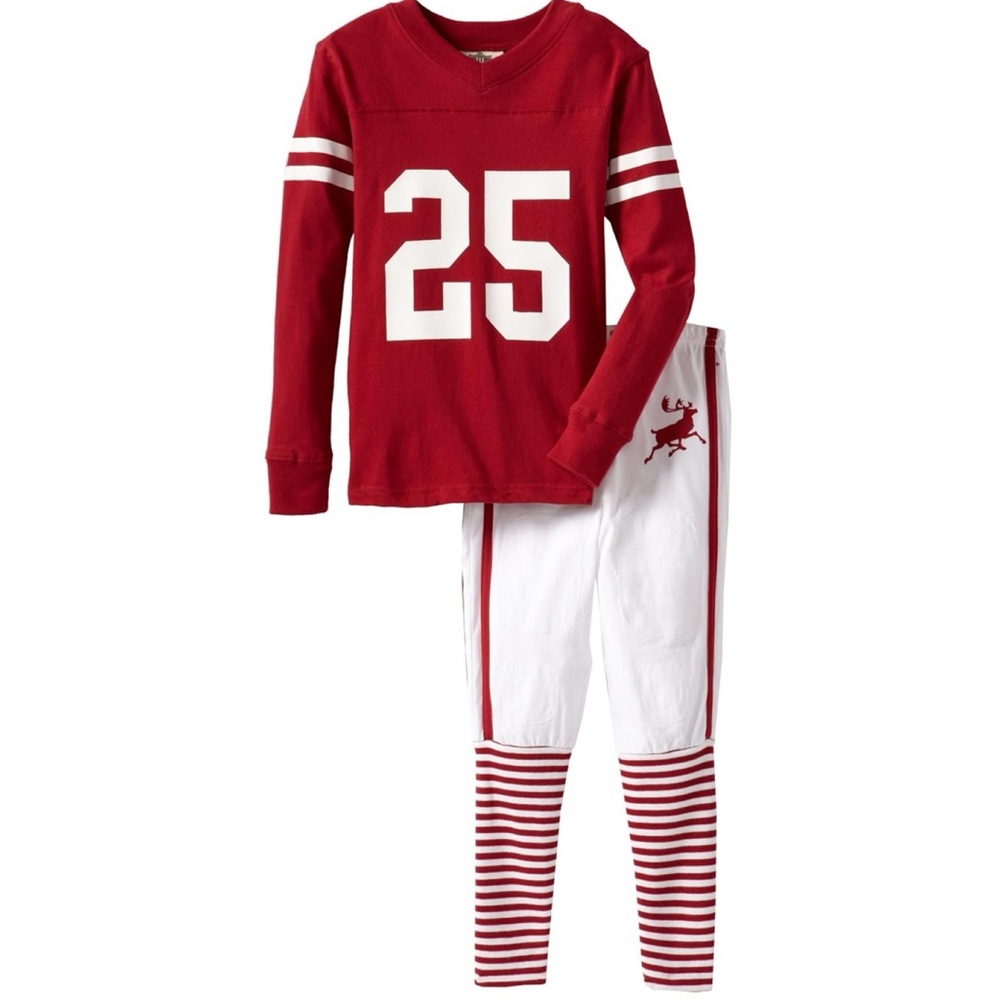 Wes & Willy Football V-Neck T-Shirt and Pants Sleep Set